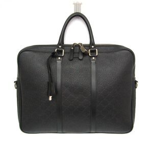 Gucci Convertible Briefcase Guccissima Leather Black Leather Briefcase Bag